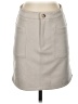 Originality Solid Tan Faux Leather Skirt Size S - photo 1
