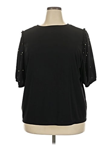 Karl Lagerfeld Paris Short Sleeve Blouse (view 1)