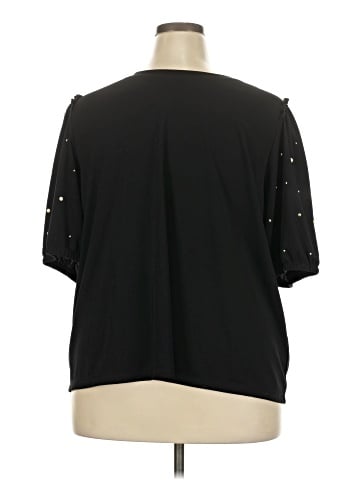 Karl Lagerfeld Paris Short Sleeve Blouse (view 2)