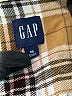 Gap 100% Cotton Plaid Brown Long Sleeve Button-Down Shirt Size M - photo 7