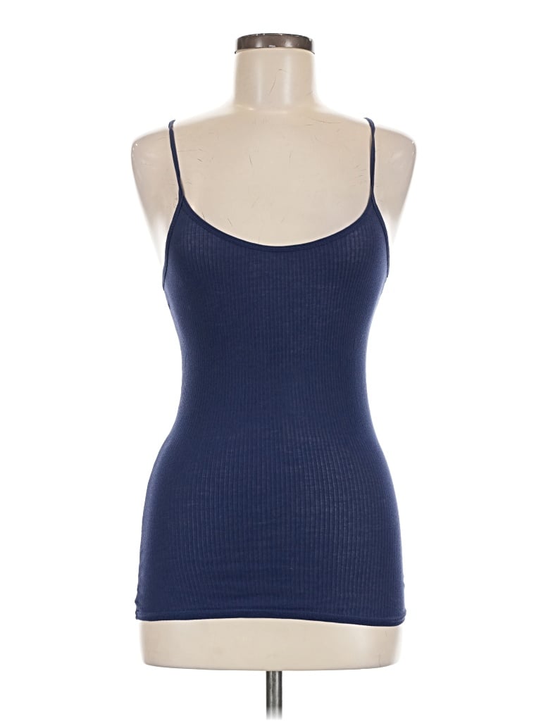 Pre-owned Michael Stars Tank Top Blue Halter Neckline Tops