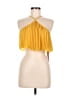 Shein 100% Polyester Yellow Sleeveless Blouse Size 6 - photo 1
