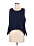 Susan Graver 100% Cotton Blue Sleeveless Blouse Size M - photo 1