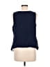 Susan Graver 100% Cotton Blue Sleeveless Blouse Size M - photo 2