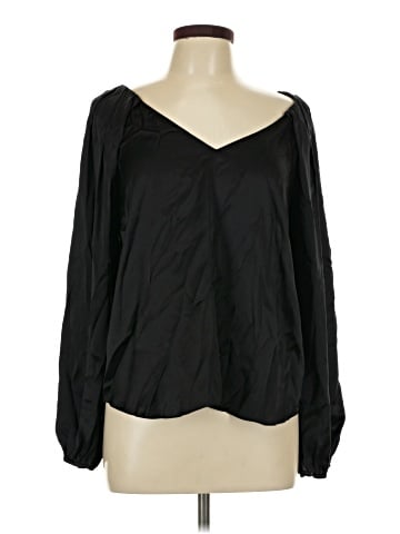 Amanda Uprichard Long Sleeve Silk Top (view 1)