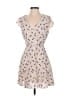Trixxi 100% Polyester Hearts Ivory Casual Dress Size M - photo 1
