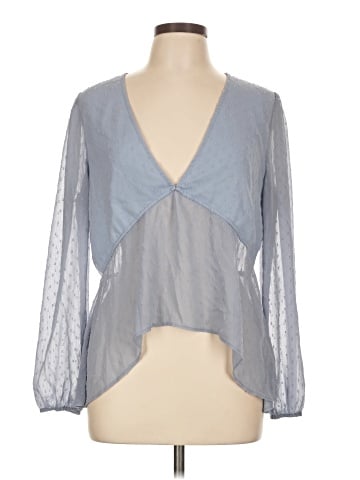 Allegra K Long Sleeve Blouse (view 1)