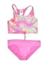 Art Class Tropical Pink Two Piece Swimsuit Size 7 - 8 - photo 1