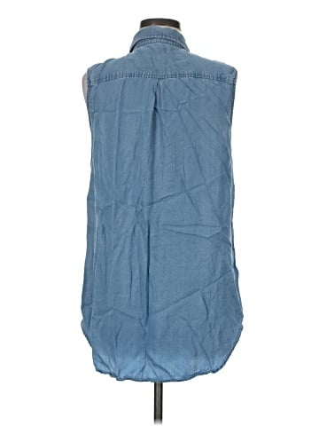 Intro Sleeveless Button-Down Shirt (view 2)