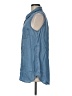 Intro Blue Sleeveless Button-Down Shirt Size M - photo 5