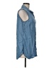 Intro Blue Sleeveless Button-Down Shirt Size M - photo 4
