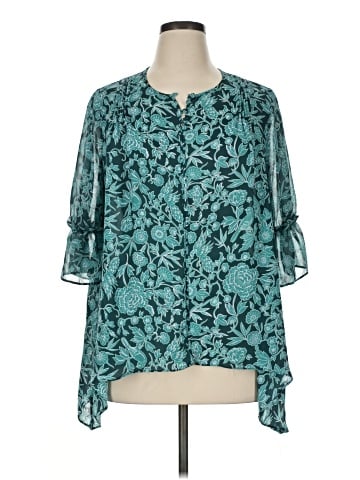 LC Lauren Conrad 3/4 Sleeve Blouse (view 1)
