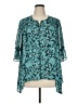 LC Lauren Conrad 100% Polyester Teal 3/4 Sleeve Blouse Size XL - photo 1
