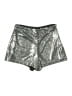 Free People 100% Polyester Metallic Silver Shorts Size S - photo 1