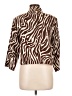 Willi Smith 100% Linen Animal Print Brown 3/4 Sleeve Blouse Size L - photo 2