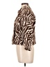 Willi Smith 100% Linen Animal Print Brown 3/4 Sleeve Blouse Size L - photo 5