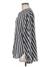 Anne Klein 100% Polyester Stripes Silver Long Sleeve Blouse Size M - photo 5