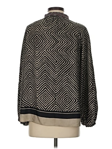 Elizabeth and James Long Sleeve Silk Top (view 2)