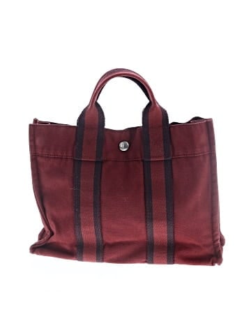 Hermès Red Canvas Fourre Tout Holdall PM Tote Bag (view 1)