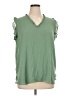 Ann Taylor LOFT 100% Polyester Green Sleeveless Blouse Size XL - photo 1