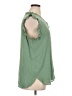 Ann Taylor LOFT 100% Polyester Green Sleeveless Blouse Size XL - photo 4
