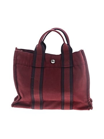 Hermès Red Canvas Fourre Tout Holdall PM Tote Bag (view 2)