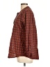 C. Wonder Argyle Brown Long Sleeve Blouse Size L - photo 5