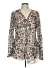Sno Skins 100% Polyester Brown Long Sleeve Blouse Size L - photo 1