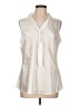 Tahari by ASL 100% Polyester Ivory Sleeveless Blouse Size L - photo 1
