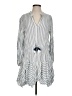 AaKaa 100% Rayon Stripes Gray Casual Dress Size S - photo 1
