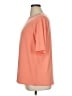 Susan Graver Orange Short Sleeve Top Size 1X - photo 5