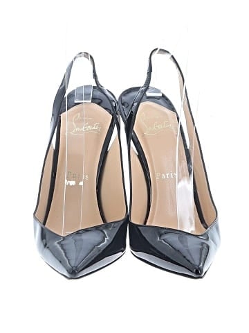 Christian Louboutin Patent Leather Fleuve Slingback Pumps 100mm (view 2)