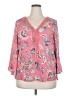 Ninety Pink 3/4 Sleeve Blouse Size 2X - photo 1