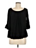 BeachLunchLounge 100% Rayon Black 3/4 Sleeve Blouse Size M - photo 1