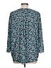 NYDJ 100% Polyester Animal Print Teal 3/4 Sleeve Blouse Size L - photo 2