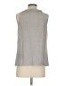 J.Crew 100% Silk Animal Print Tan Gray Sleeveless Silk Top Size 4 - photo 2