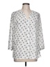 NYDJ 100% Polyester Ivory 3/4 Sleeve Blouse Size L - photo 1