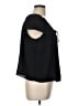 CeCe 100% Polyester Black Short Sleeve Blouse Size L - photo 4