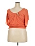 Decree 100% Rayon Orange Short Sleeve Top Size XXL - photo 2