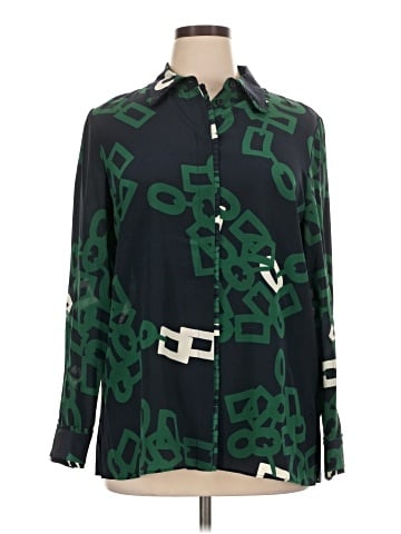 Lafayette 148 New York Long Sleeve Silk Top (view 1)