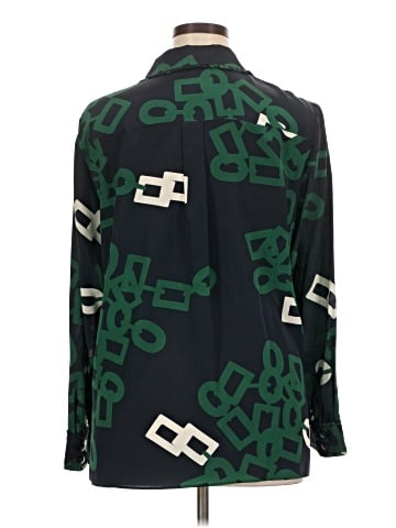 Lafayette 148 New York Long Sleeve Silk Top (view 2)