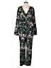 BCBGMAXAZRIA 100% Polyester Print Green Jumpsuit Size S - photo 1