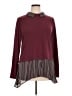 NY Collection Burgundy Long Sleeve Blouse Size XL - photo 1
