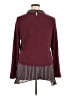 NY Collection Burgundy Long Sleeve Blouse Size XL - photo 2