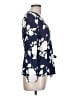 Talbots 100% Viscose Blue 3/4 Sleeve Blouse Size Lg Petite - photo 4