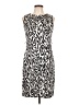 AGB Animal Print Ivory Cocktail Dress Size 12 Petite - photo 1
