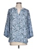 NYDJ 100% Polyester Blue 3/4 Sleeve Blouse Size L - photo 1