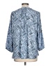 NYDJ 100% Polyester Blue 3/4 Sleeve Blouse Size L - photo 2