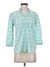 Woolrich Teal 3/4 Sleeve Button-Down Shirt Size S - photo 1
