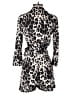 Diane von Furstenberg Animal Print Black Romper Size 4 - photo 2
